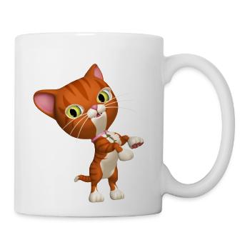 Orange Tabby Cat - Coffee/Tea Mug - white - Right