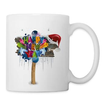 happy new year shirt, 2023 family matching feeling - Coffee/Tea Mug - white - Right
