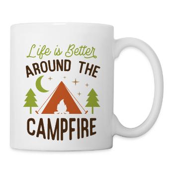 Camping Campfire - Coffee/Tea Mug - white - Right