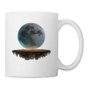 3 Dimensional (3D) Full Moon and Floating Island - Coffee/Tea Mug - white - Right