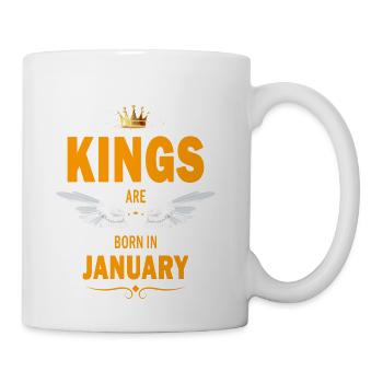 Kings are born in January - Coffee/Tea Mug - white - Right