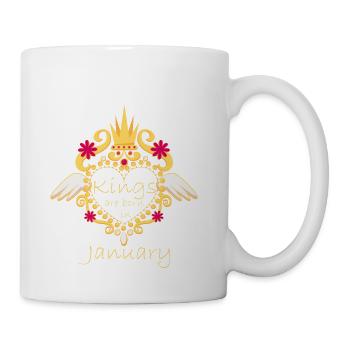 Kings are born in January - Coffee/Tea Mug - white - Right