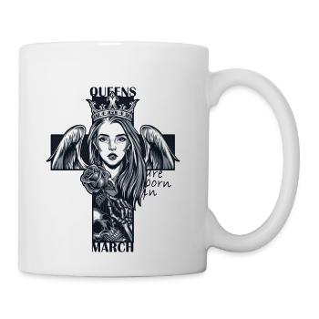 Queens are born in March - Coffee/Tea Mug - white - Right