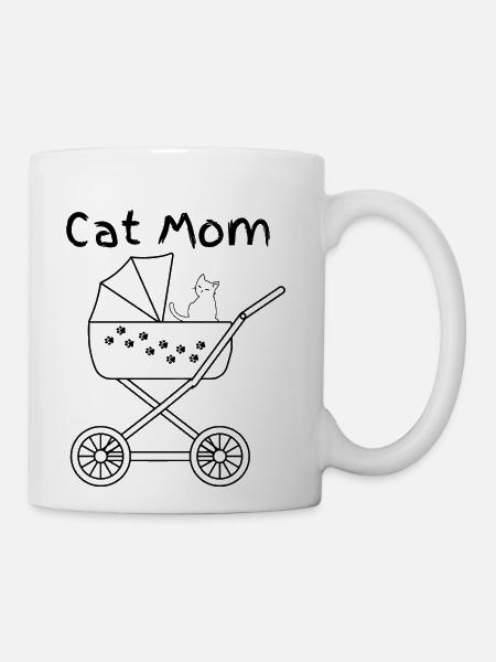 Cat Mom - Coffee/Tea Mug - white