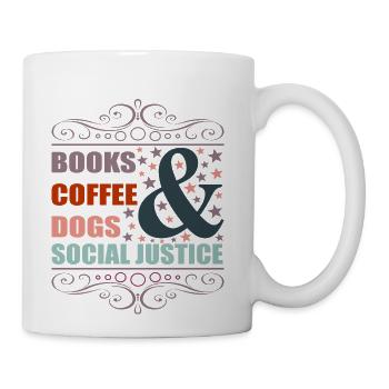 Books Coffee Dogs Social Justinge - Coffee/Tea Mug - white - Right