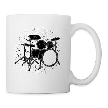 Drum Set - Coffee/Tea Mug - white - Right