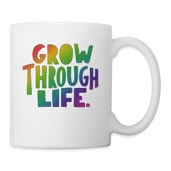 grow through life - Coffee/Tea Mug - white - Right