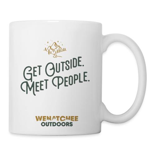 Get Outside. Meet People. Two Tone. - Coffee/Tea Mug