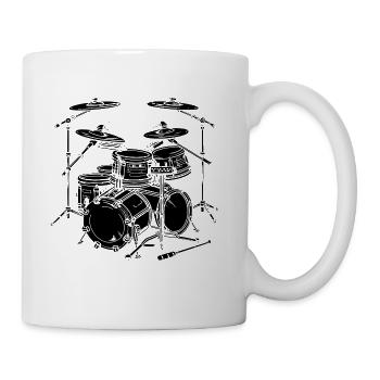 Drum Kit - Coffee/Tea Mug - white - Right