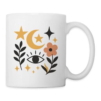 Mystical Night Sky Botanical Design - Coffee/Tea Mug - white - Right
