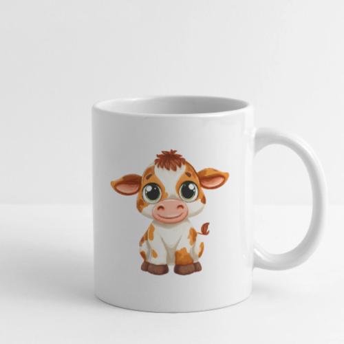 Cute Cartoon Baby Calf with Bright Innocent Eyes - Coffee/Tea Mug