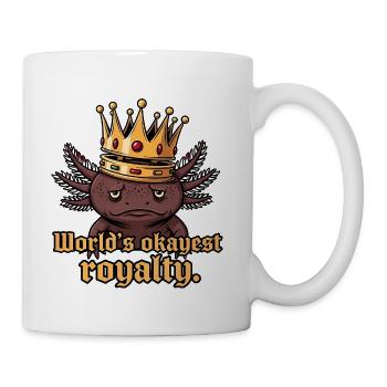 World's Okayest Royalty Crowned Axolotl – Gift for - Coffee/Tea Mug - white - Right