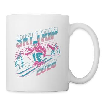 Ski Trip 2026 Neon Retro - Coffee/Tea Mug - white - Right