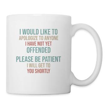 Patience Pending Offense Tee - Coffee/Tea Mug - white - Right