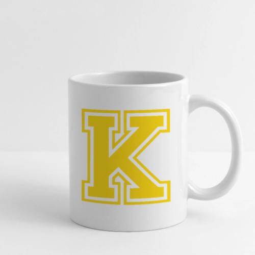 Letter k – Capital Athletic Alphabet Monogram - Coffee/Tea Mug