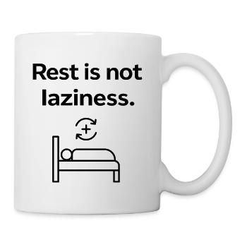 Rest Is Not Laziness Quote Tee - Coffee/Tea Mug - white - Right