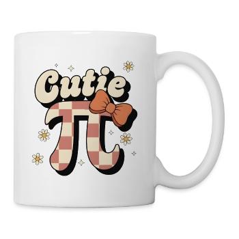 Cutie Pi - Retro Checkerboard Pi Day - Coffee/Tea Mug - white - Right