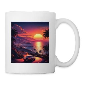 Sunset Drive Neon Coast - Coffee/Tea Mug - white - Right
