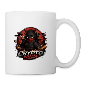 Crypto Ninja Hooded Warrior - Coffee/Tea Mug - white - Right