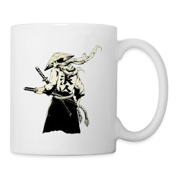 Vintage Samurai Warrior Japanese Art - Coffee/Tea Mug - white - Right