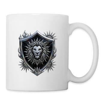 Luminous Lion Shield Crest - Coffee/Tea Mug - white - Right