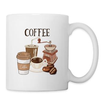 Vintage Coffee Studio Grinder Illustration - Coffee/Tea Mug - white - Right