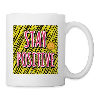 Stay Positive -  Quote Tank Top - Coffee/Tea Mug - white - Right