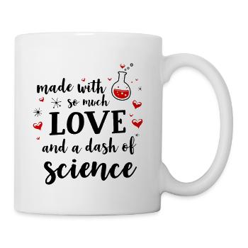 Made_with_so_much_LOVE_and_a_dash_of_Science- - Coffee/Tea Mug - white - Right