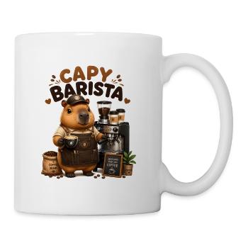 Capy Barista Latte Art - Coffee/Tea Mug - white - Right