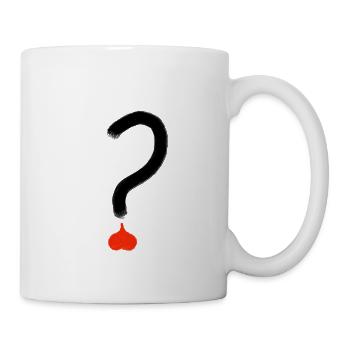 Crimson Question Mark Icon - Coffee/Tea Mug - white - Right