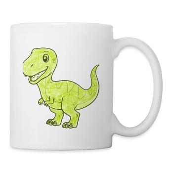 Lime Dino Sketch Tee - Coffee/Tea Mug - white - Right