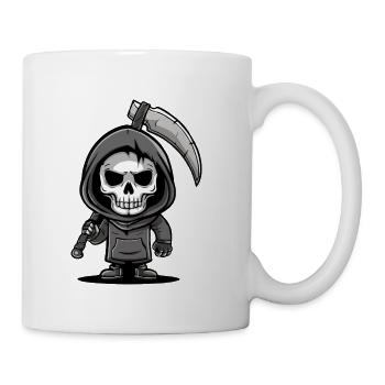 Little Death Hooded Skull with Sickle - Coffee/Tea Mug - white - Right