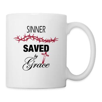Sinner Saved by Grace - Coffee/Tea Mug - white - Right