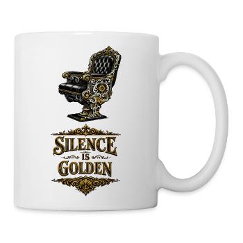 Golden Silence Baroque Throne - Coffee/Tea Mug - white - Right