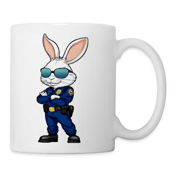 Police Rabbits - Coffee/Tea Mug - white - Right