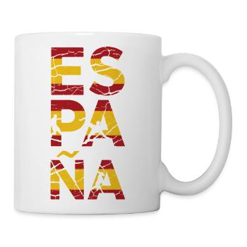 España Distressed Flag Typography - Coffee/Tea Mug - white - Right