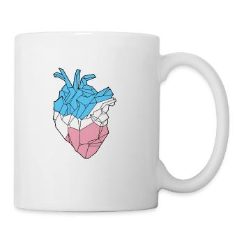 Trans Heart - Coffee/Tea Mug - white - Right