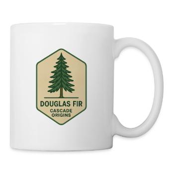 Douglas Fir Cascade Origins Badge - Coffee/Tea Mug - white - Right