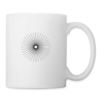 sun silhouette ornament - Coffee/Tea Mug - white - Right