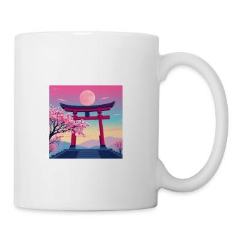 Moonlit Torii Sakura - Coffee/Tea Mug - white - Right