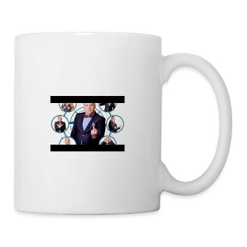 Bold Boss Pose Mosaic with Gesture Circles - Coffee/Tea Mug - white - Right