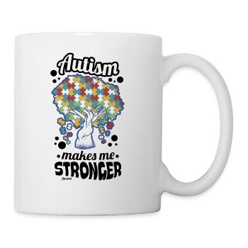 Autism puzzle tree - Coffee/Tea Mug - white - Right
