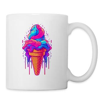 Retro Ice Cream Waffle Ice Cream for a Ice cream - Coffee/Tea Mug - white - Right