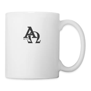 Christian Design Alpha and Omega, the Greek - Coffee/Tea Mug - white - Right