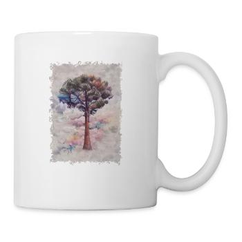 Australian pine tree painting - Coffee/Tea Mug - white - Right