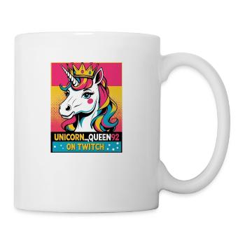 Retro comic Unicorn Queen92 Twitch - Coffee/Tea Mug - white - Right