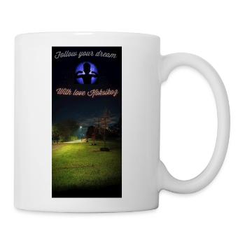 Flashlight at night - Coffee/Tea Mug - white - Right