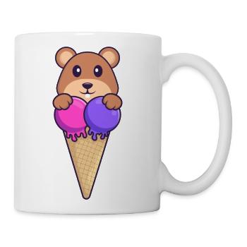 Cute Squirrel With Sweet Ice Cream - Coffee/Tea Mug - white - Right