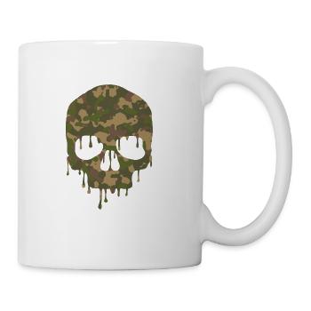 Vintage Hunting Camo Skull Design - Classic Camo - Coffee/Tea Mug - white - Right