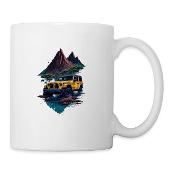 Véhicule tout-terrain 4x4 - Tasse - blanc - Droite